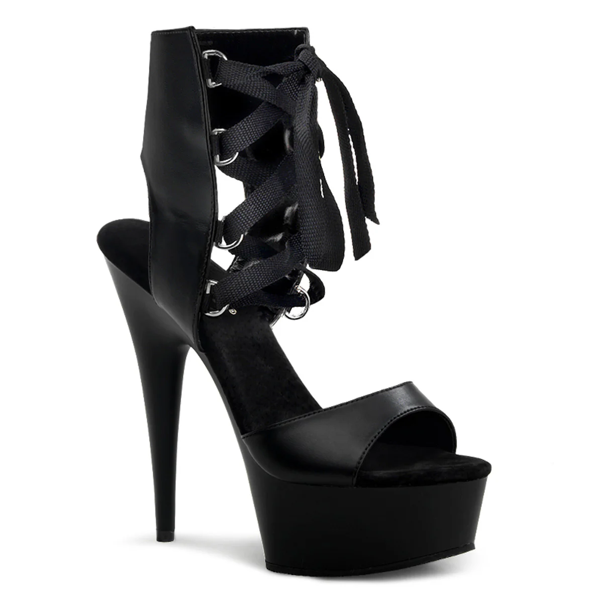 Black 6 Inch Pole Dance Platform Shoes - Pleaser DELIGHT-600-14 - Image 6
