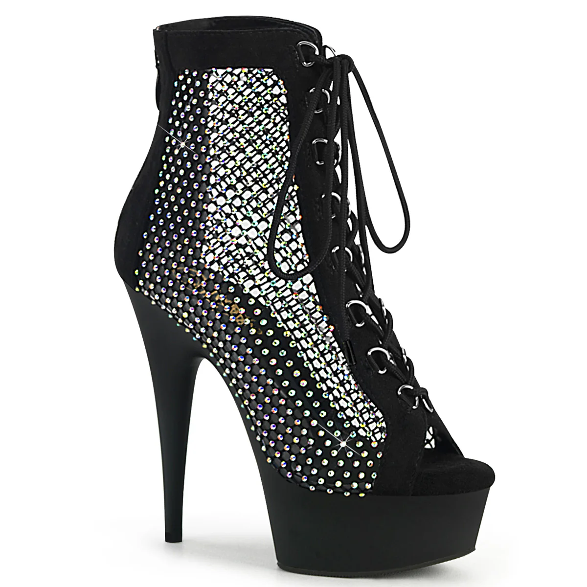 Black 6 Inch Sexy Platform Shoes -  Pleaser DELIGHT-600-33RM