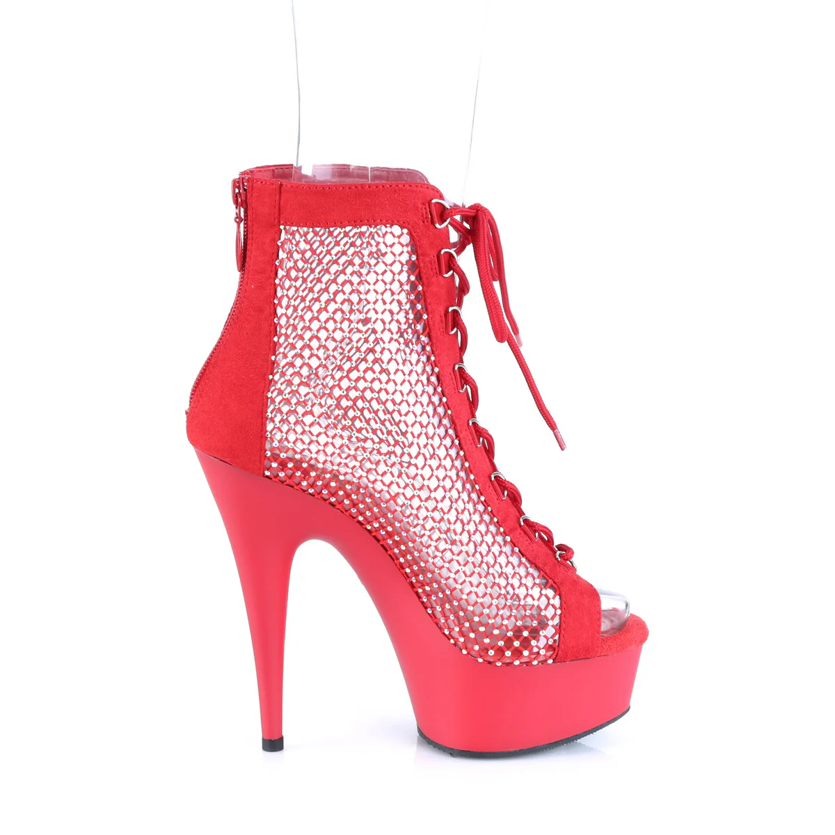 Red 6 Inch Dancing Platform Platform Shoes -  Pleaser DELIGHT-600-33RM - Image 5