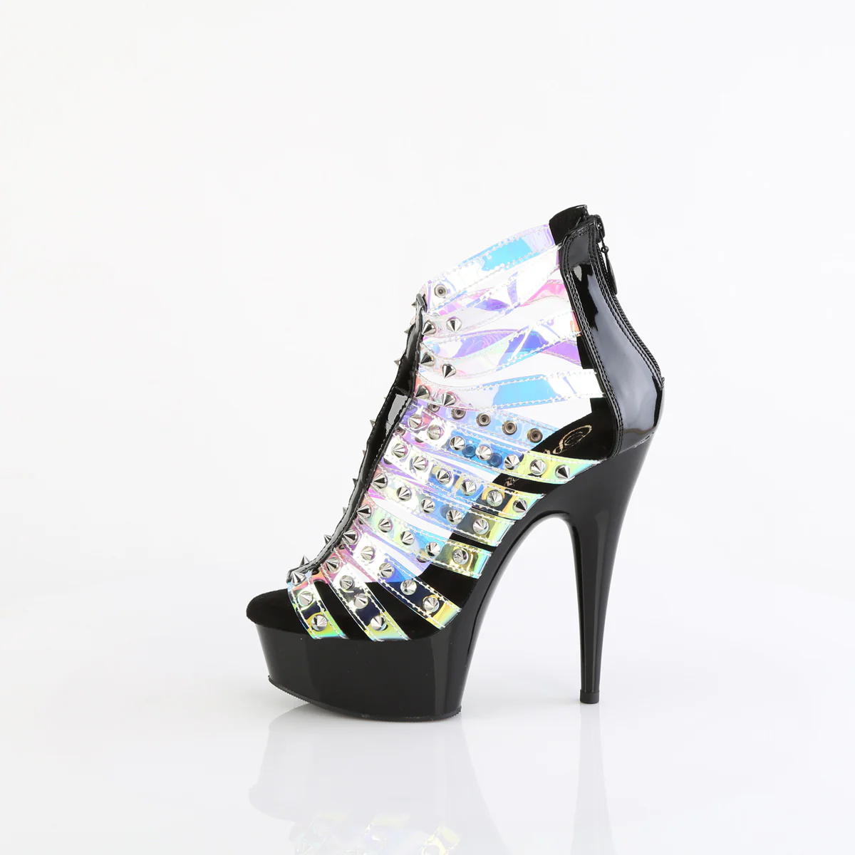 Black 6 Inch Exotic Dancing Platform Shoes - Pleaser DELIGHT-600-9 - Image 3