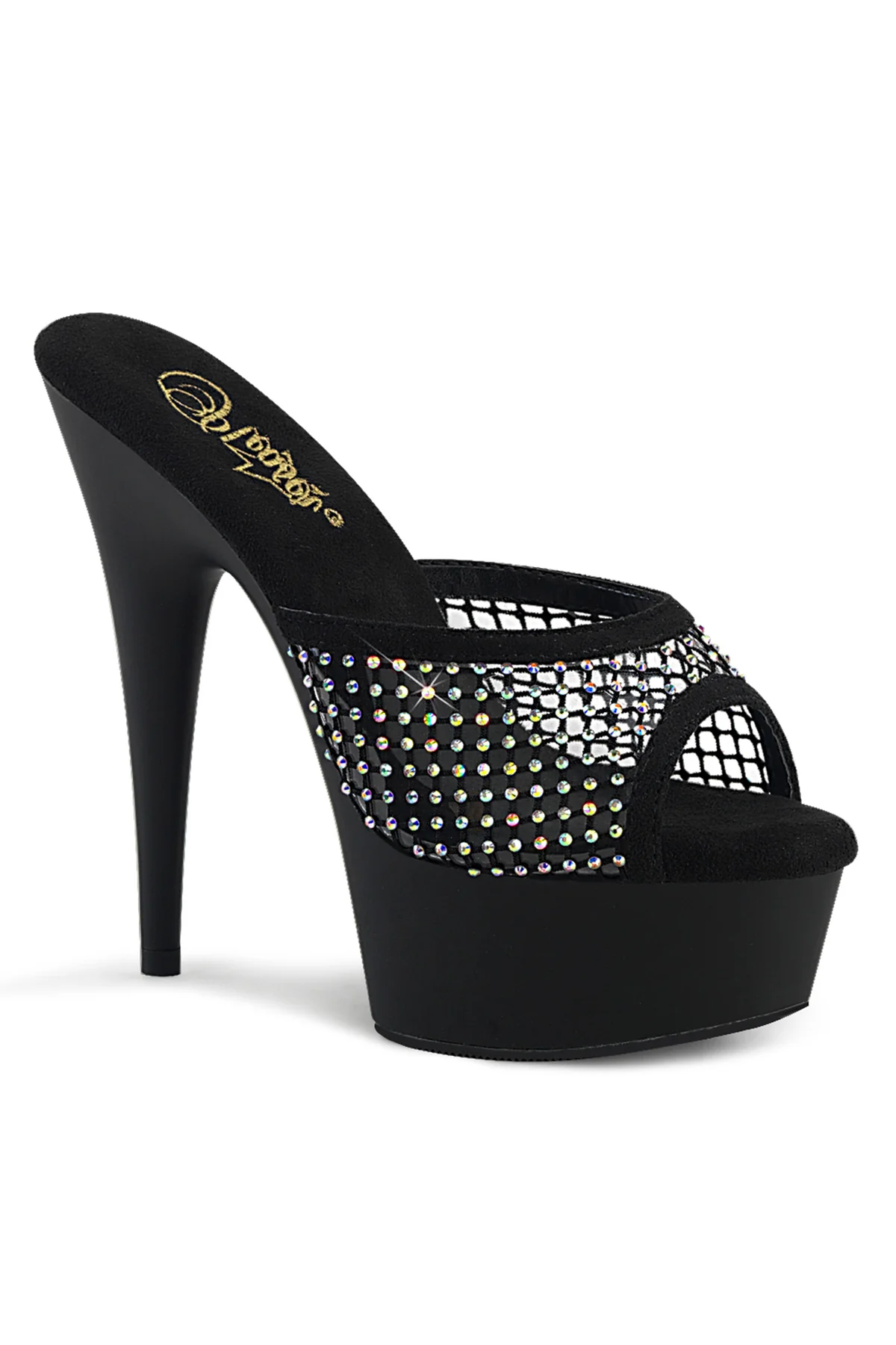 Black 6 Inch Exotic Dancers Platform Shoes -  Pleaser DELIGHT-601-6RM