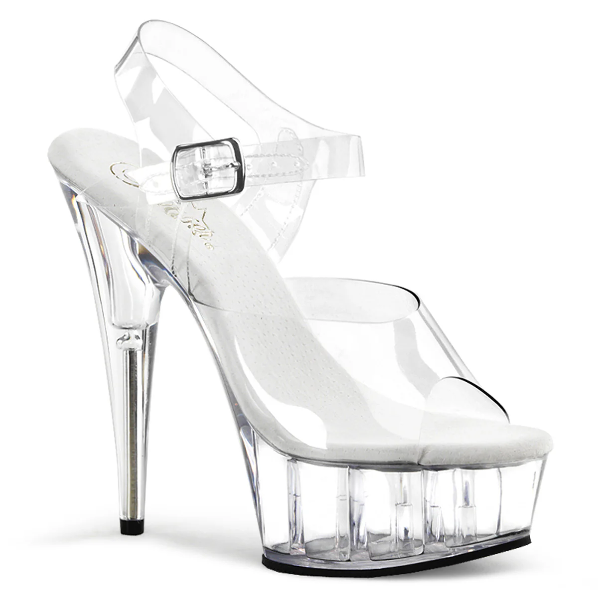 Clear 6 Inch Exotic Dancer Platform Shoes -  Pleaser DELIGHT-608 - Image 6