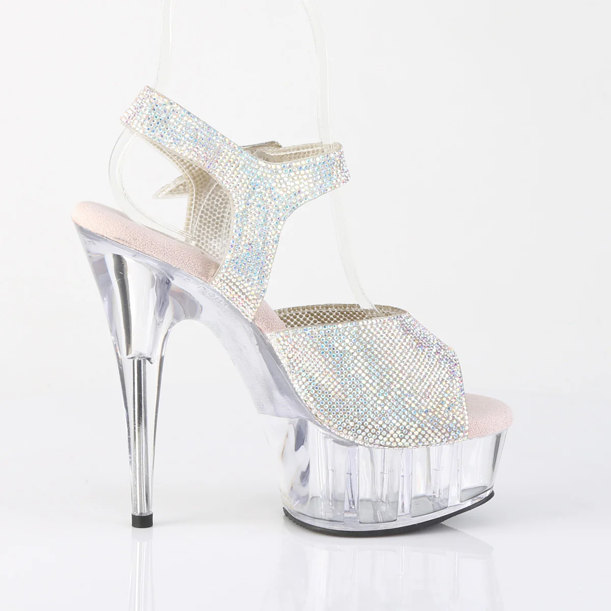 Silver 6 Inch Exotic Dancer Platform Shoes -  Pleaser DELIGHT-608N-RS - Image 5