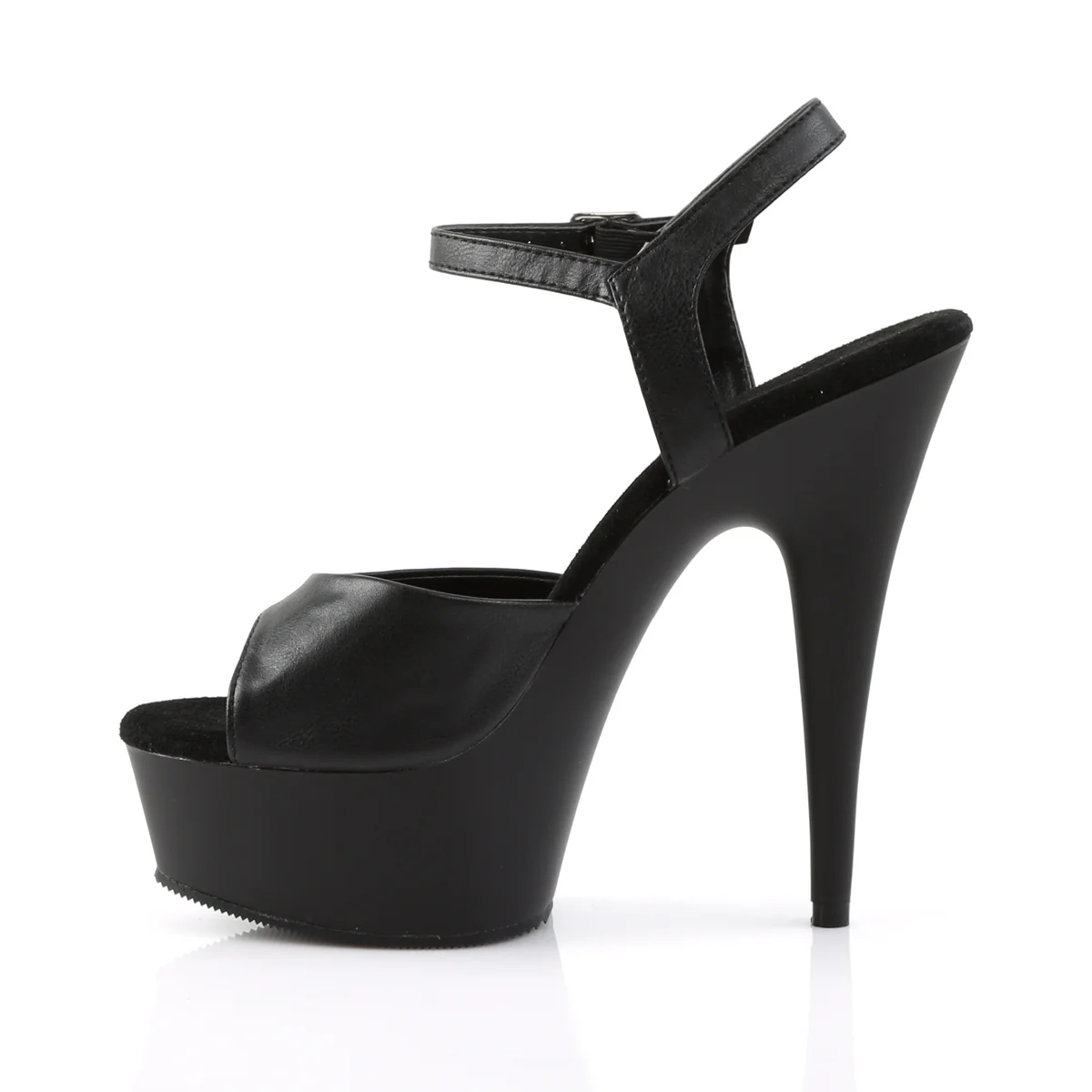 Black 6 Inch Pole Dancing Platform Shoes - Pleaser DELIGHT-609 - Image 3