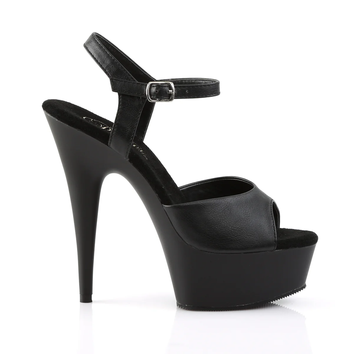 Black 6 Inch Pole Dancing Platform Shoes - Pleaser DELIGHT-609 - Image 5