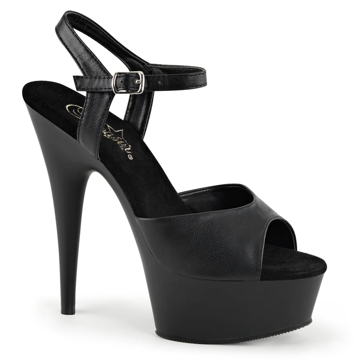 Black 6 Inch Pole Dancing Platform Shoes - Pleaser DELIGHT-609 - Image 6