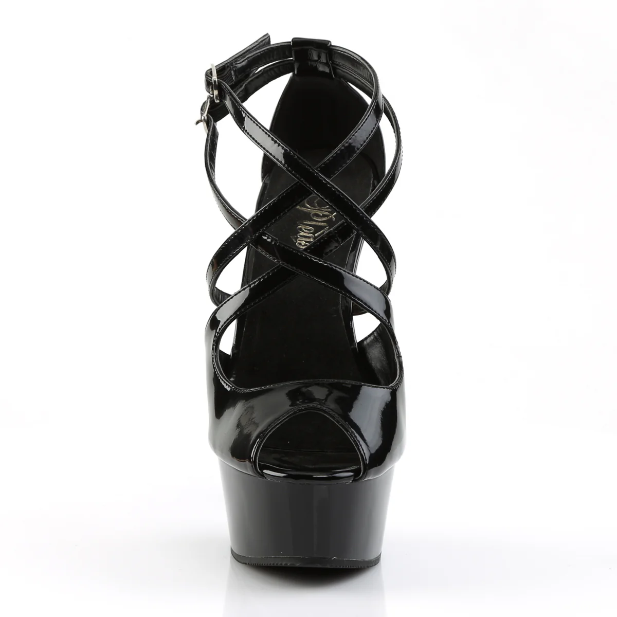 Black 6 Inch Pole Dance Platform Shoes - Pleaser DELIGHT-612 - Image 2