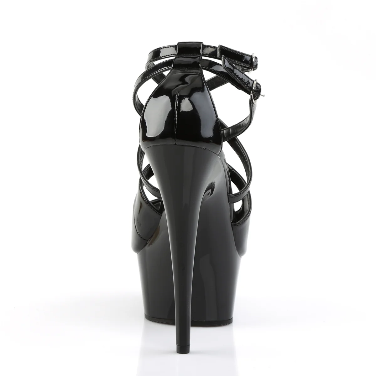 Black 6 Inch Pole Dance Platform Shoes - Pleaser DELIGHT-612 - Image 4