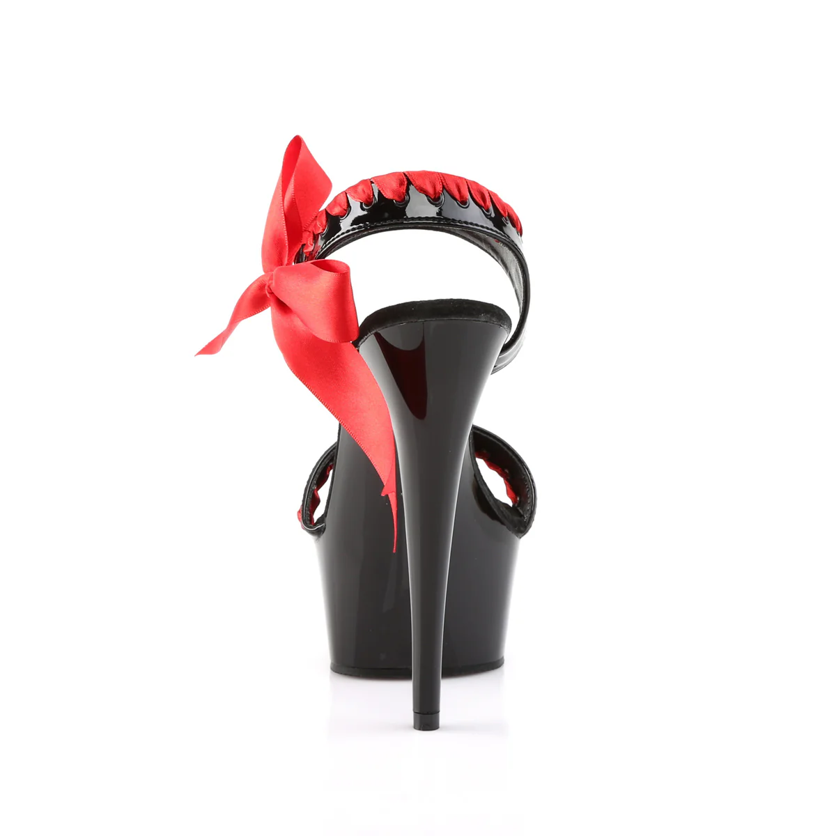 Black Red 6 Inch Pole Dance Platform Shoes -  Pleaser DELIGHT-615 - Image 4