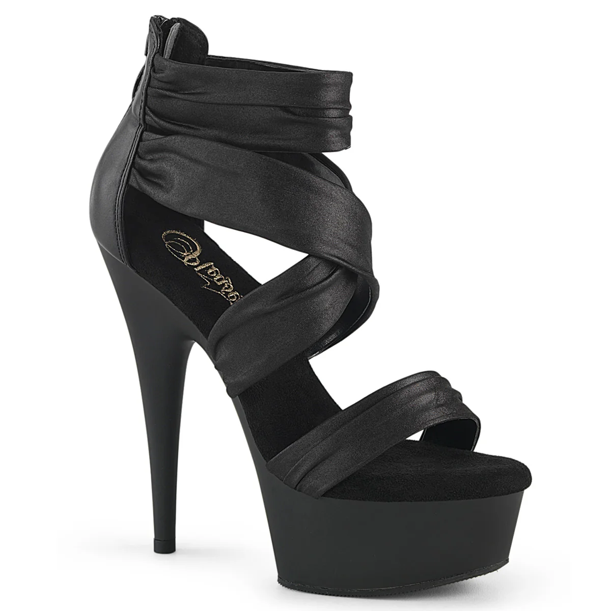 Black 6 Inch Pole Dance Platform Shoes -  Pleaser DELIGHT-620