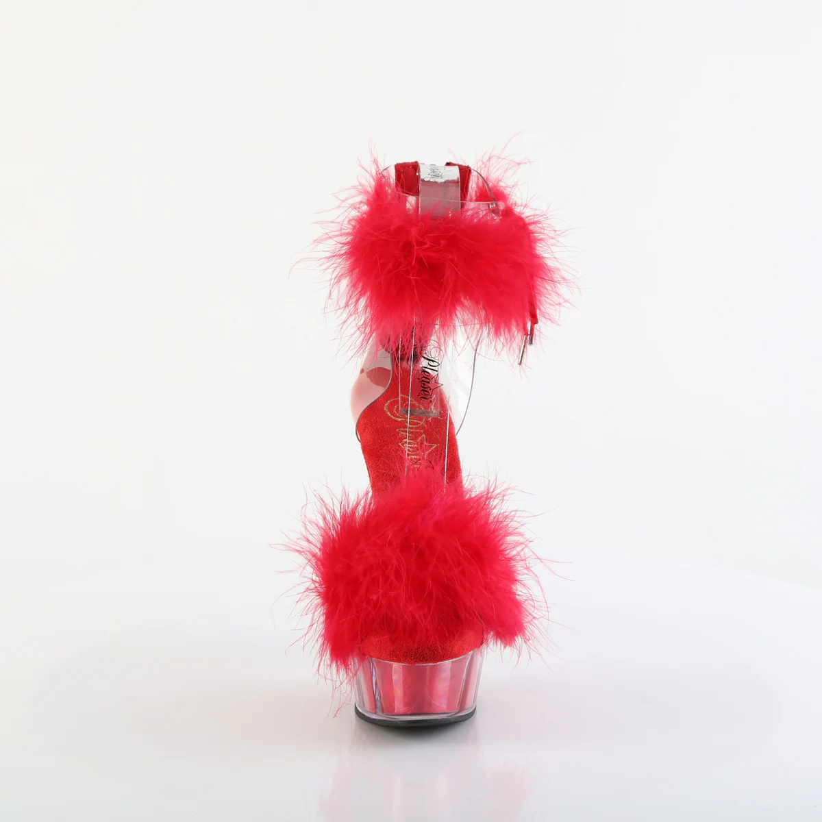 Red 6 Inch Fetish Dancer Platform Shoes - Pleaser DELIGHT-624F - Image 2