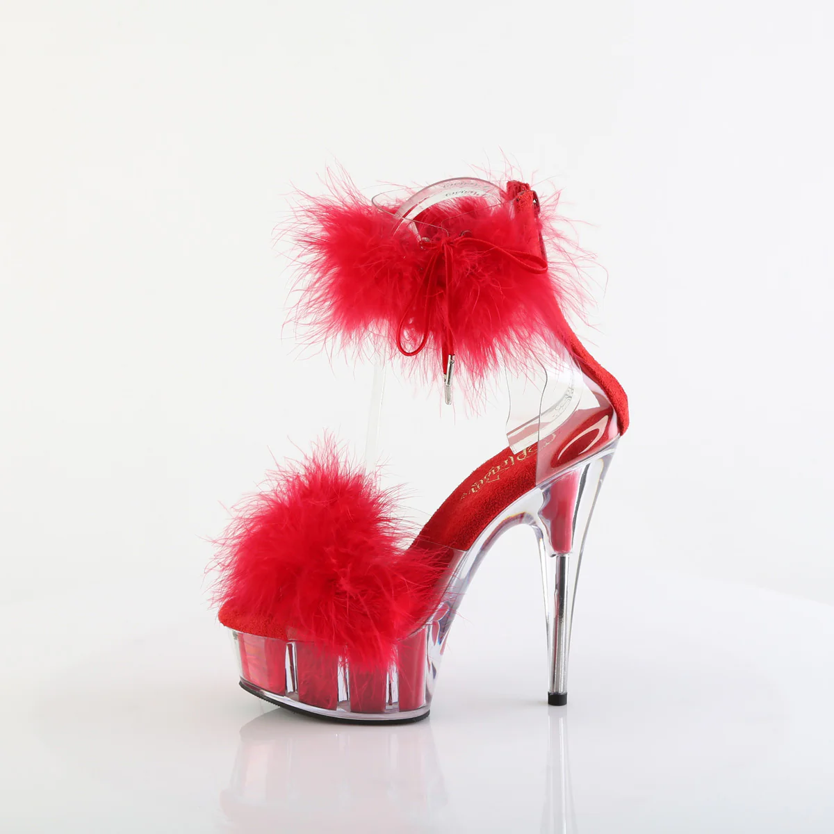 Red 6 Inch Fetish Dancer Platform Shoes - Pleaser DELIGHT-624F - Image 3