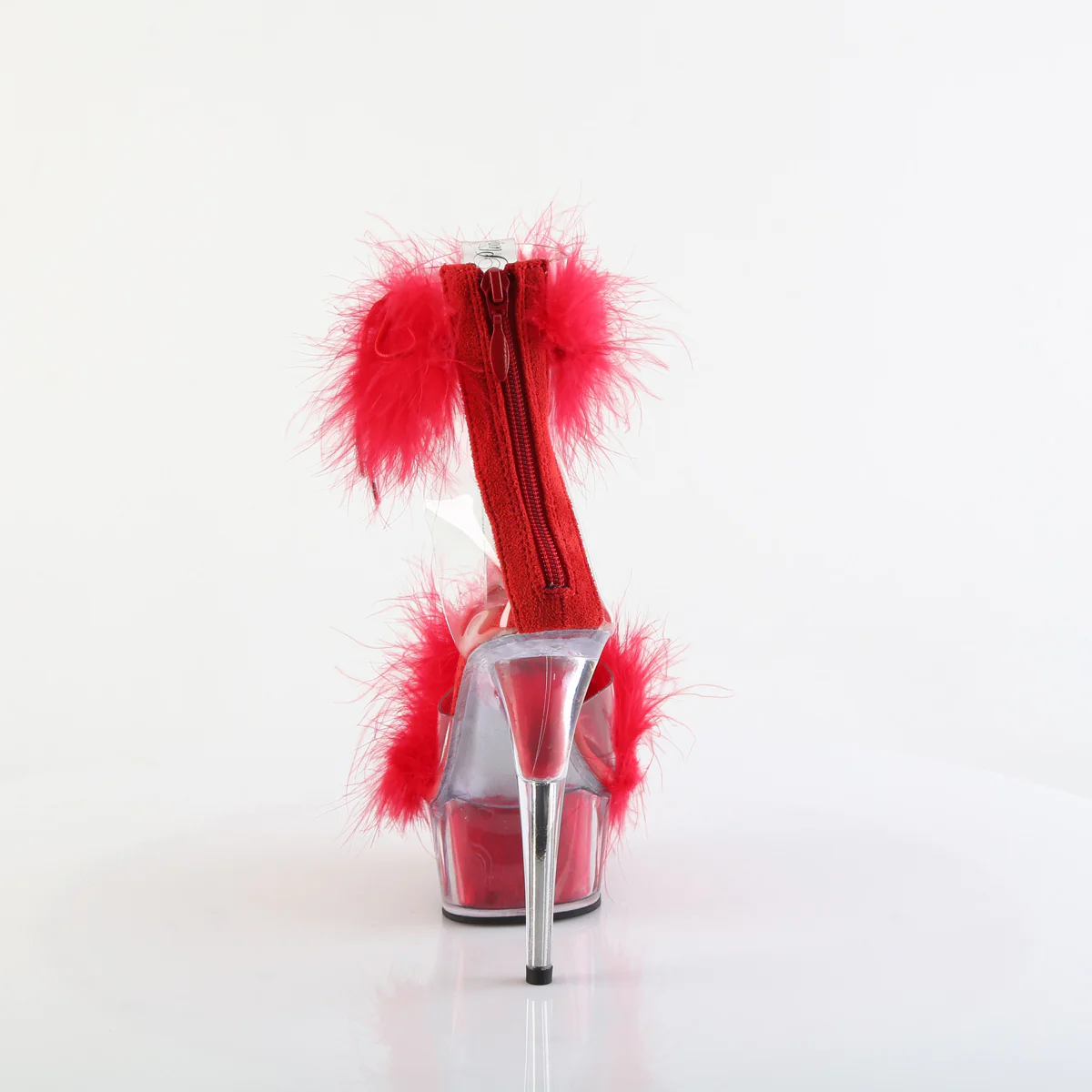 Red 6 Inch Fetish Dancer Platform Shoes - Pleaser DELIGHT-624F - Image 4