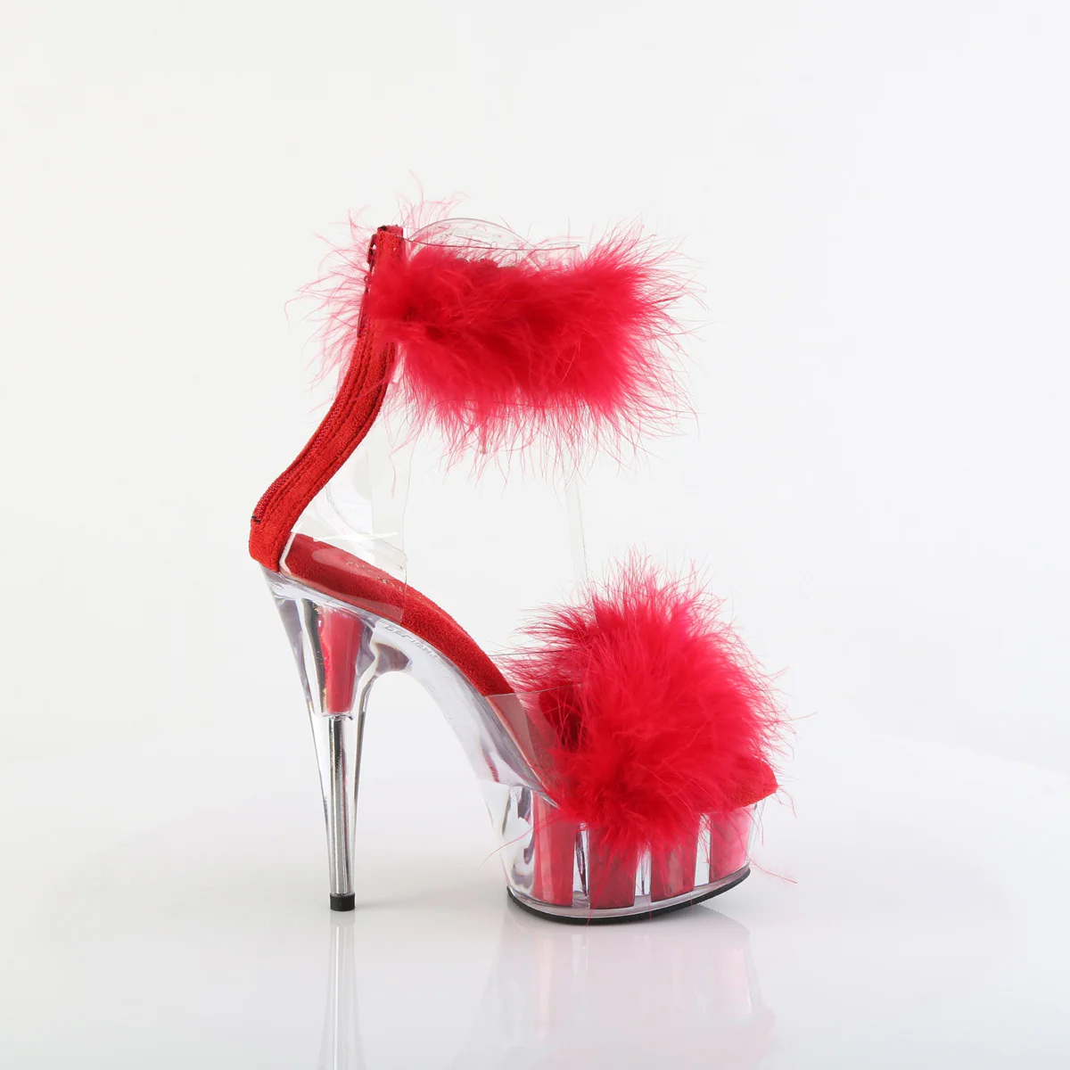 Red 6 Inch Fetish Dancer Platform Shoes - Pleaser DELIGHT-624F - Image 5