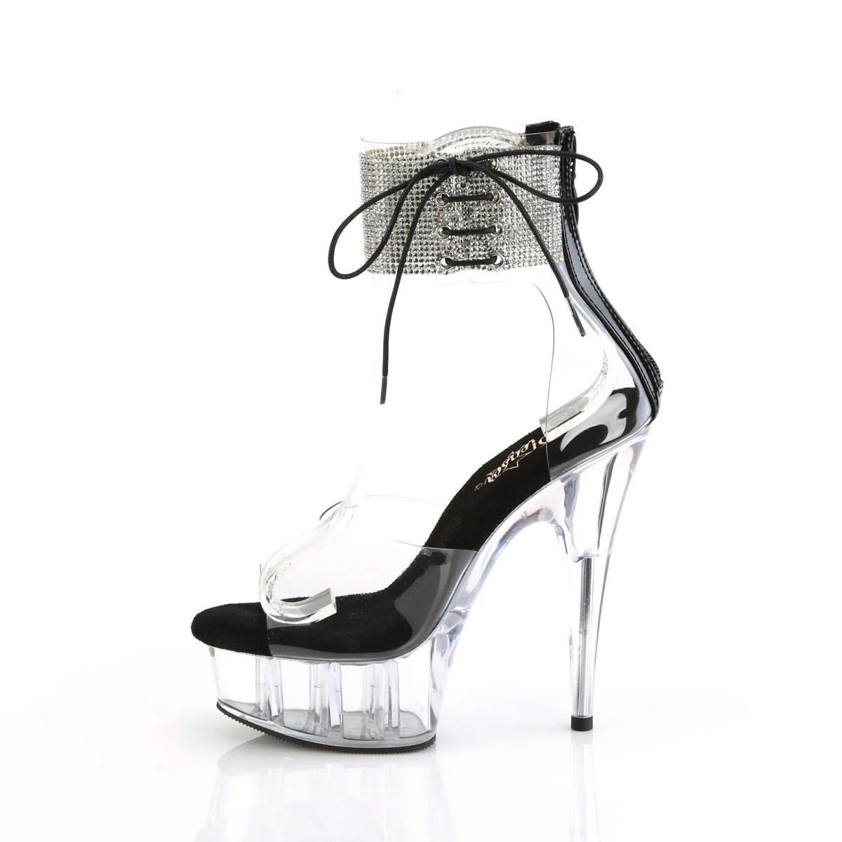 Clear 6 Inch Fetish Platform Shoes -  Pleaser DELIGHT-624RS - Image 3