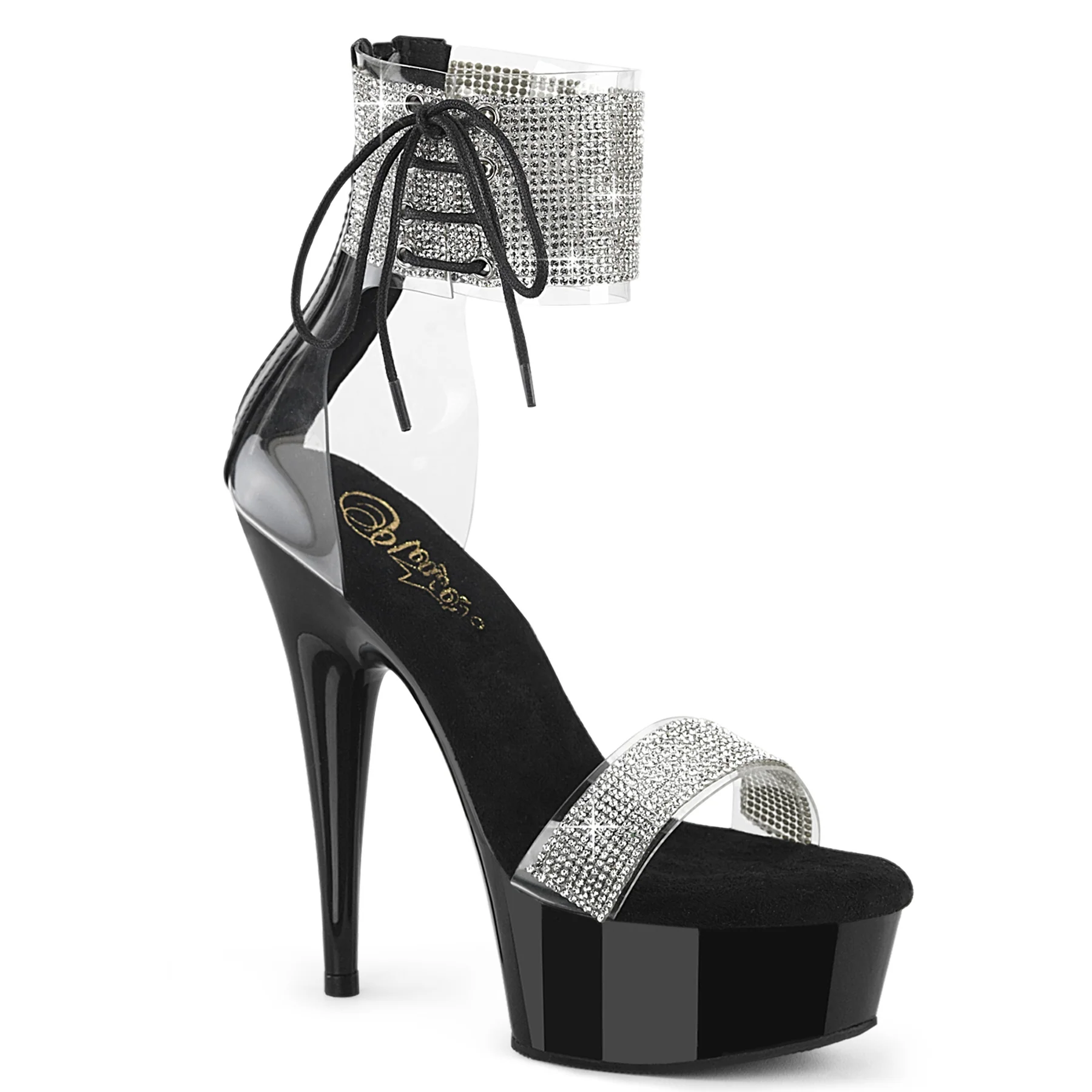 Black 6 Inch Lap Dance Platform Shoes -  Pleaser DELIGHT-627RS
