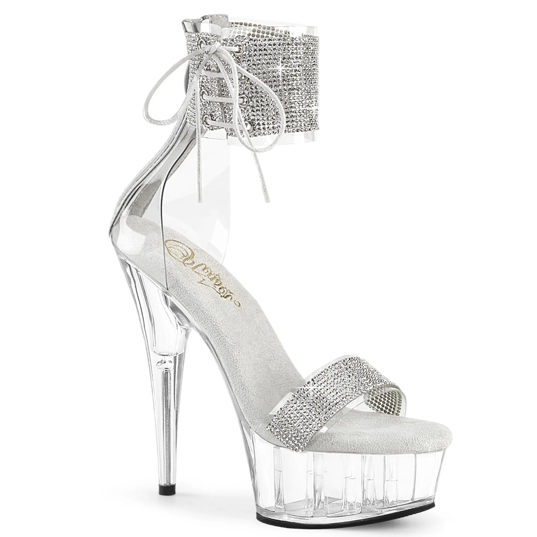 Clear 6 Inch Fetish Dancer Platform Shoes -  Pleaser DELIGHT-627RS