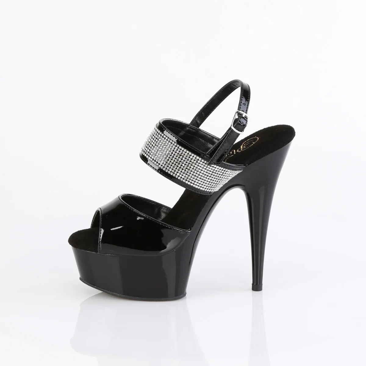 Black 6 Inch Exotic Dancer Platform Shoes -  Pleaser DELIGHT-639 - Image 3
