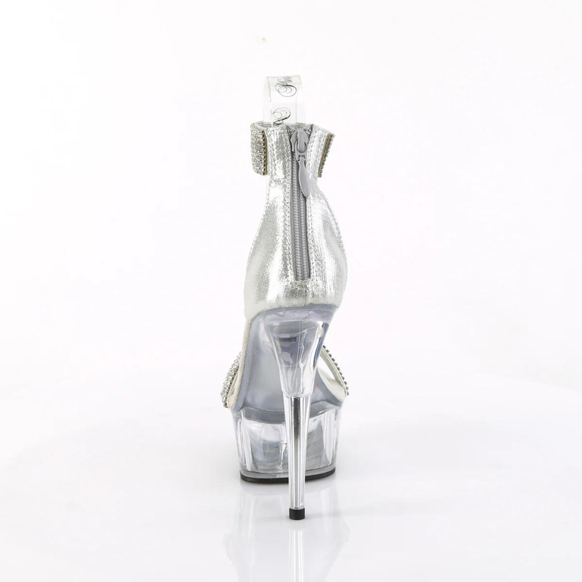 Silver 6 Inch Pole Dance Platform Shoes - Pleaser DELIGHT-641 - Image 4