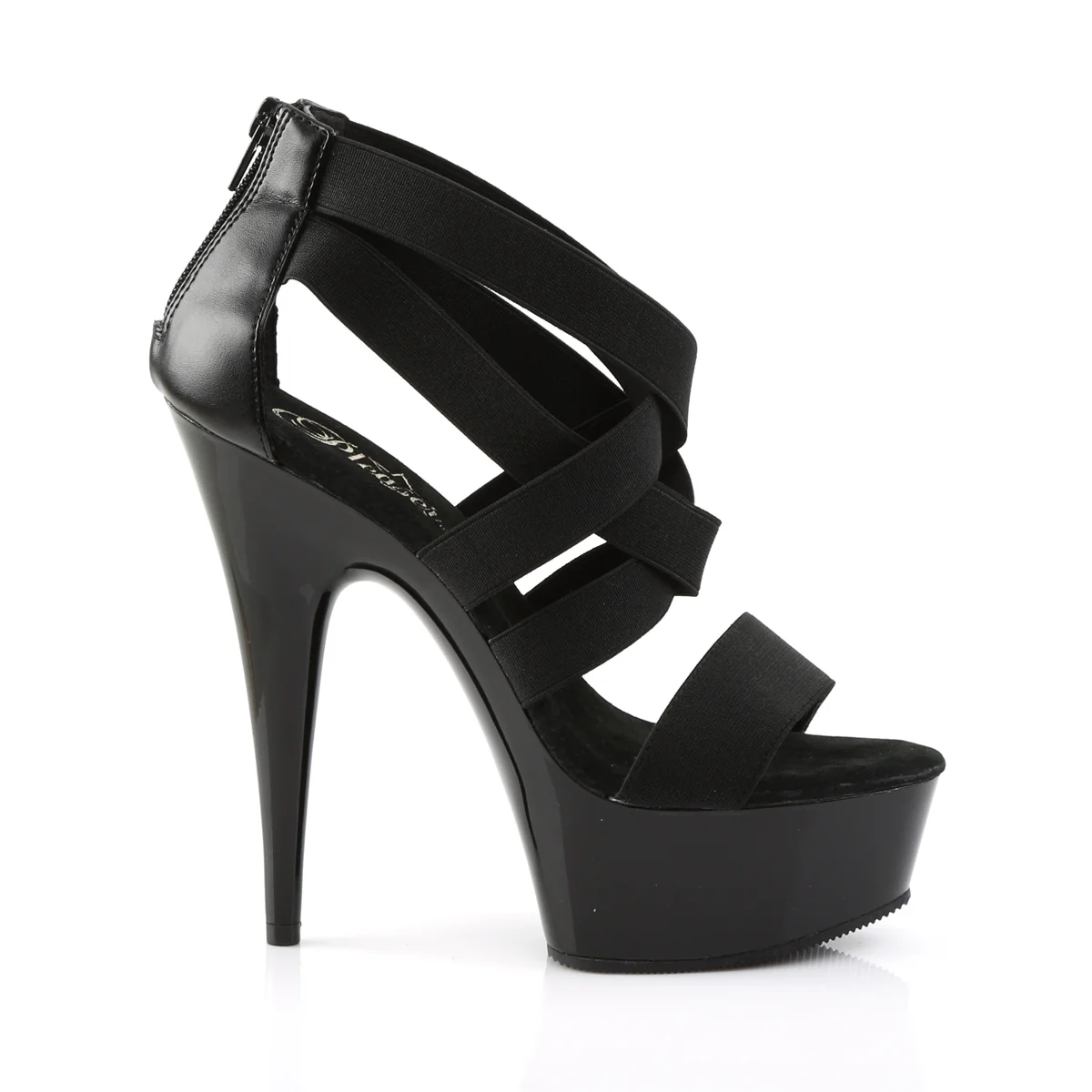 Black 6 Inch Exotic Dance Platform Shoes -  Pleaser DELIGHT-669 - Image 5