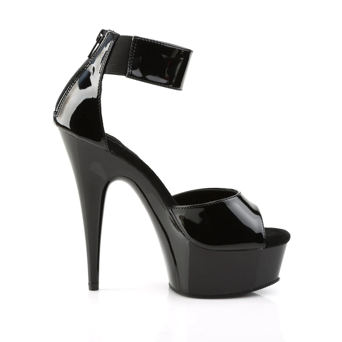 Black 6 Inch Pole Dancer Platform Shoes - Pleaser DELIGHT-670-3 - Image 5