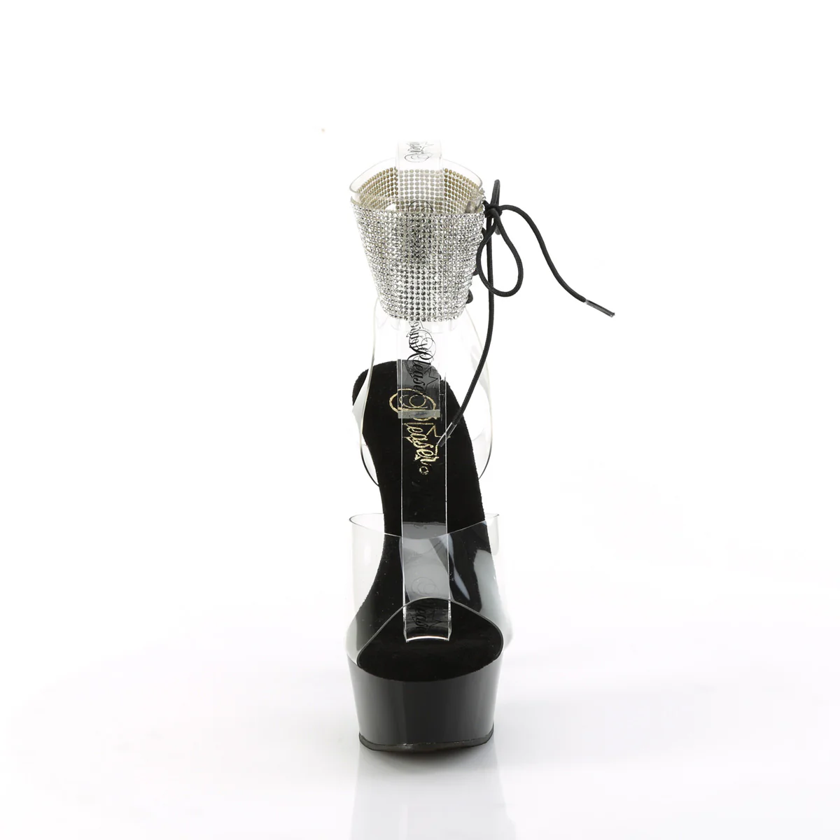 Clear Black 6 Inch Glamour Platform Shoes - Pleaser DELIGHT-691-2RS - Image 2