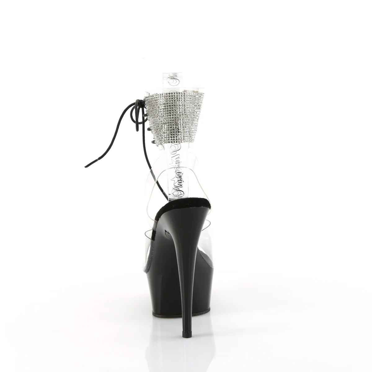 Clear Black 6 Inch Glamour Platform Shoes - Pleaser DELIGHT-691-2RS - Image 4