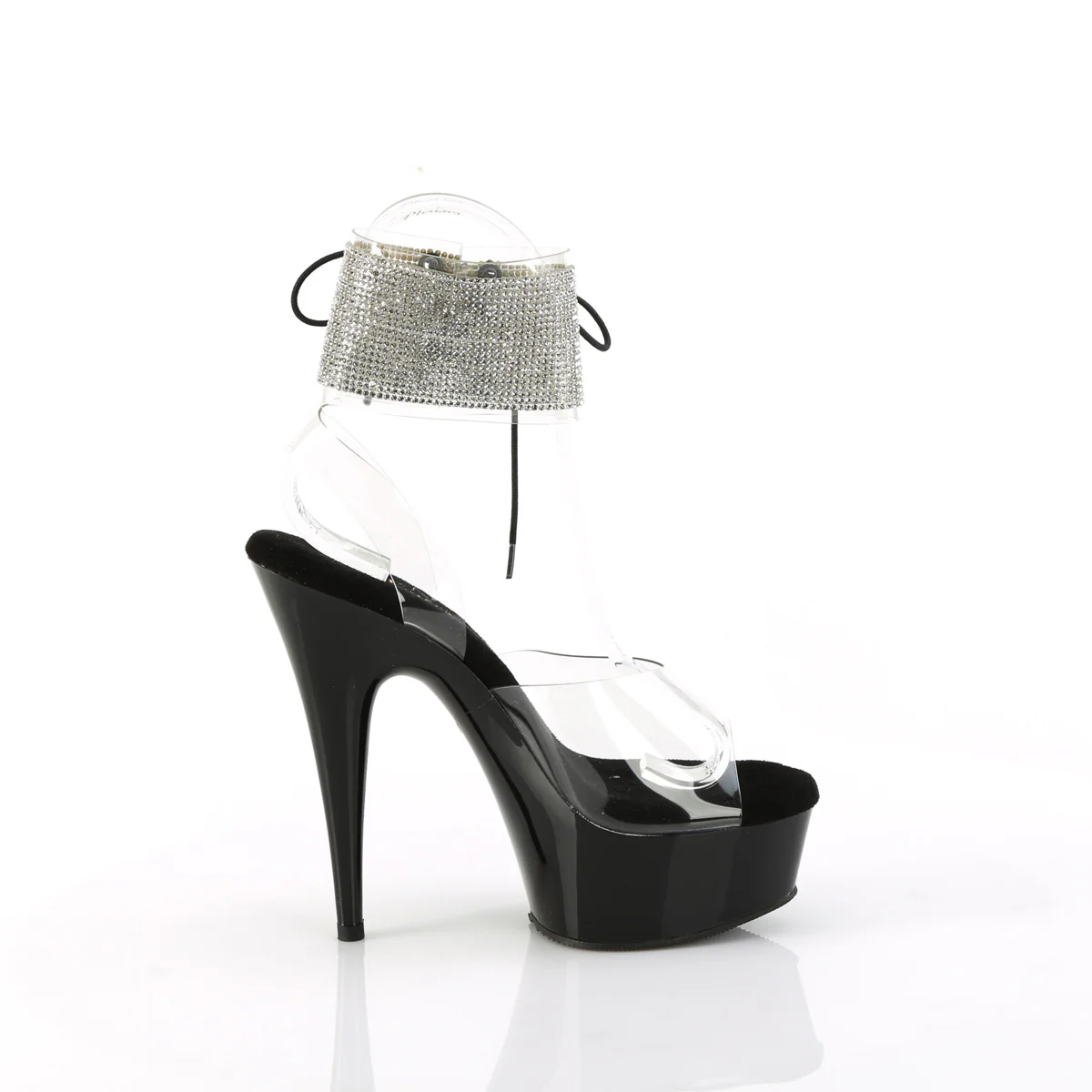 Clear Black 6 Inch Glamour Platform Shoes - Pleaser DELIGHT-691-2RS - Image 5