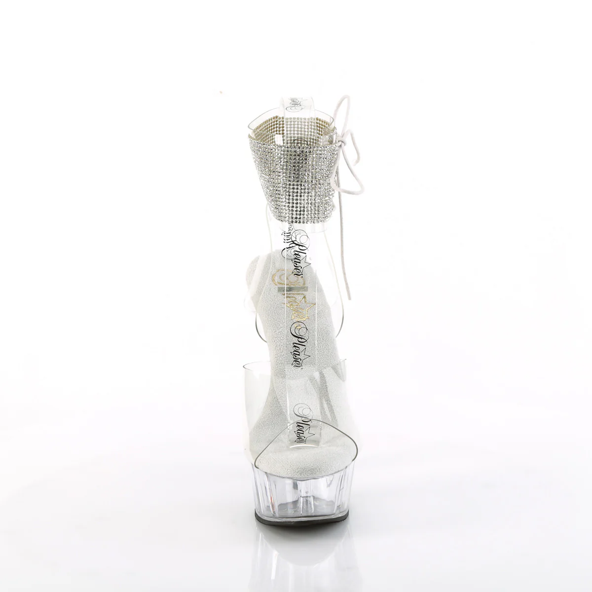 Clear 6 Inch Pole Dancer Platform Shoes -  Pleaser DELIGHT-691-2RS - Image 2