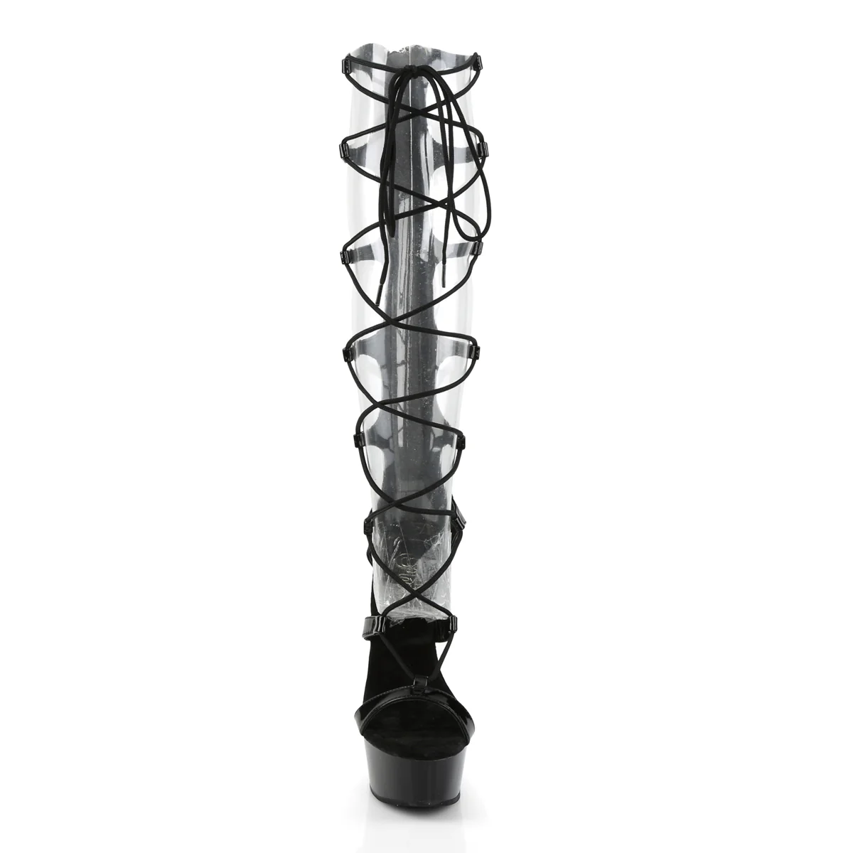 Black 6 Inch Strippers Platform Shoes - Pleaser DELIGHT-698 - Image 2
