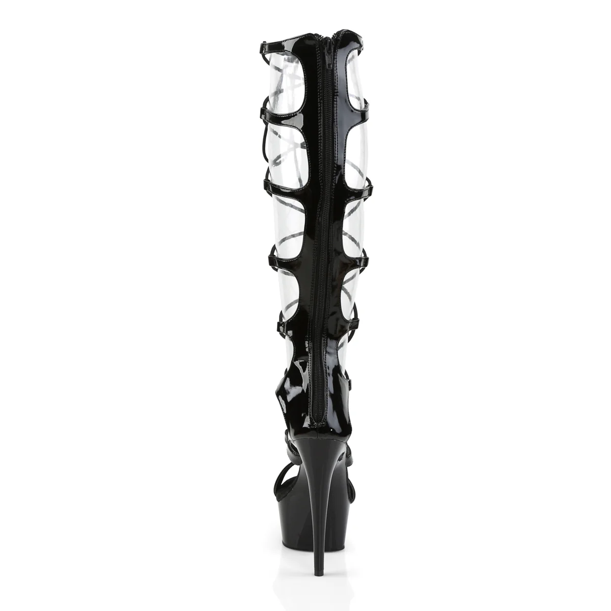 Black 6 Inch Strippers Platform Shoes - Pleaser DELIGHT-698 - Image 4