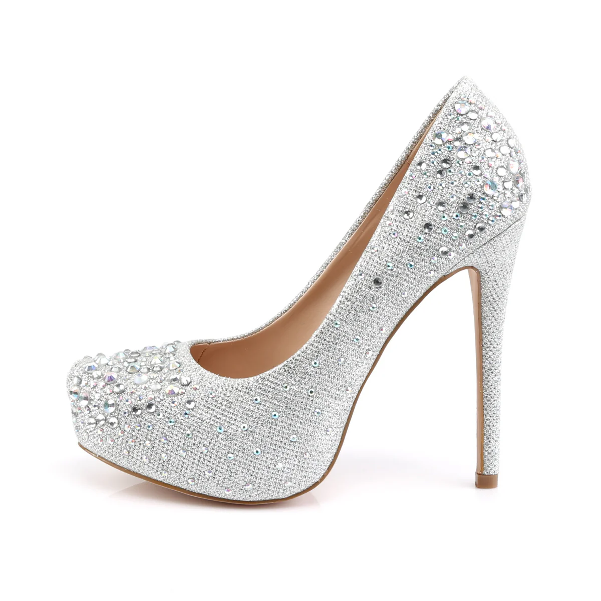 Silver 5 Inch Elegant Shoes -  Fabulicious DESTINY-06R - Image 3