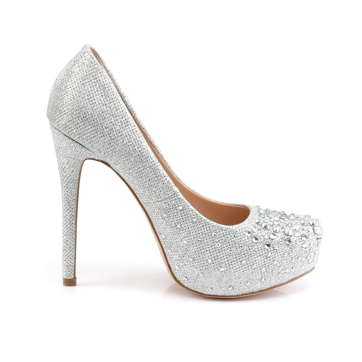 Silver 5 Inch Elegant Shoes -  Fabulicious DESTINY-06R - Image 5