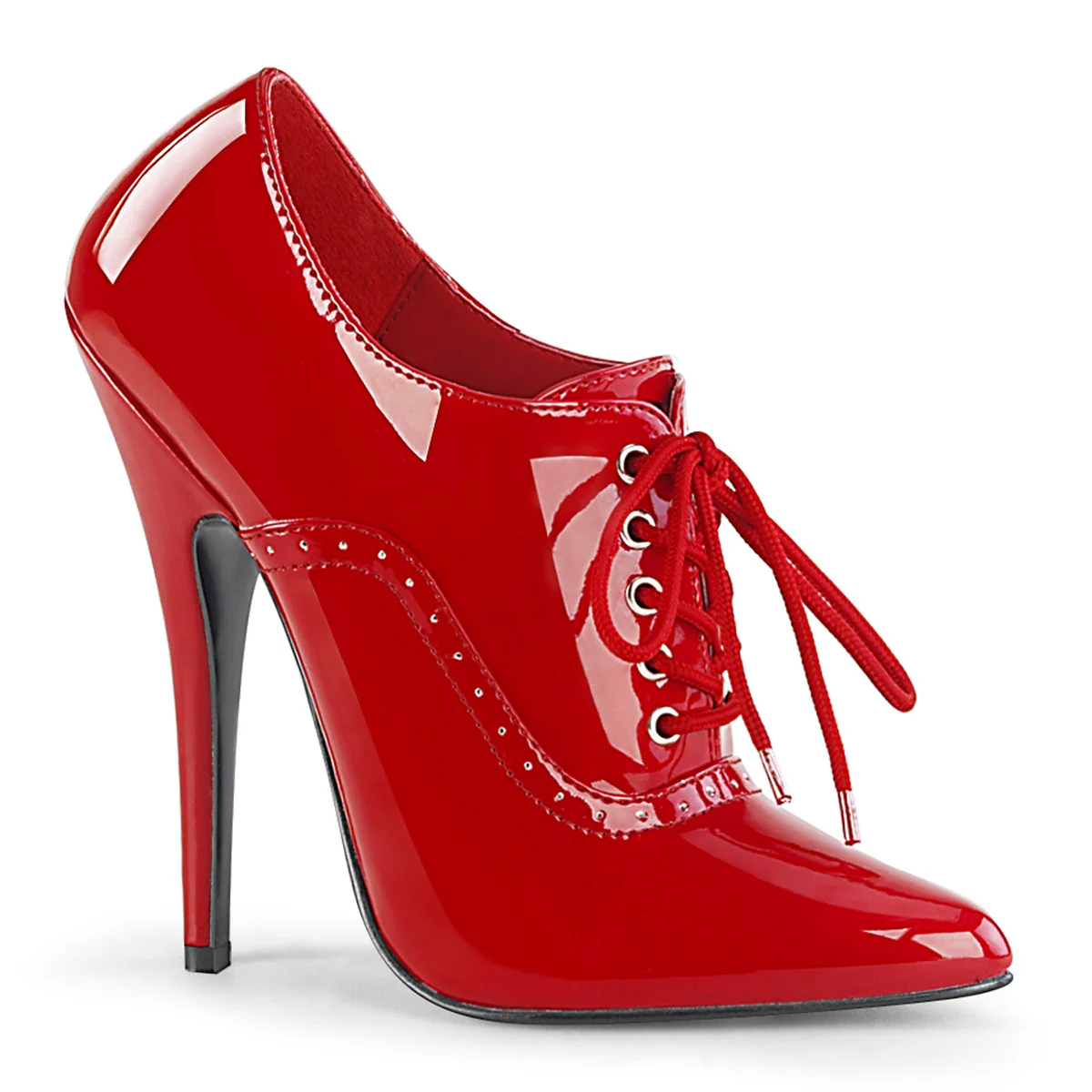 Red 6 Inch Fetish Heels -  Devious DOMINA-460 - Image 6