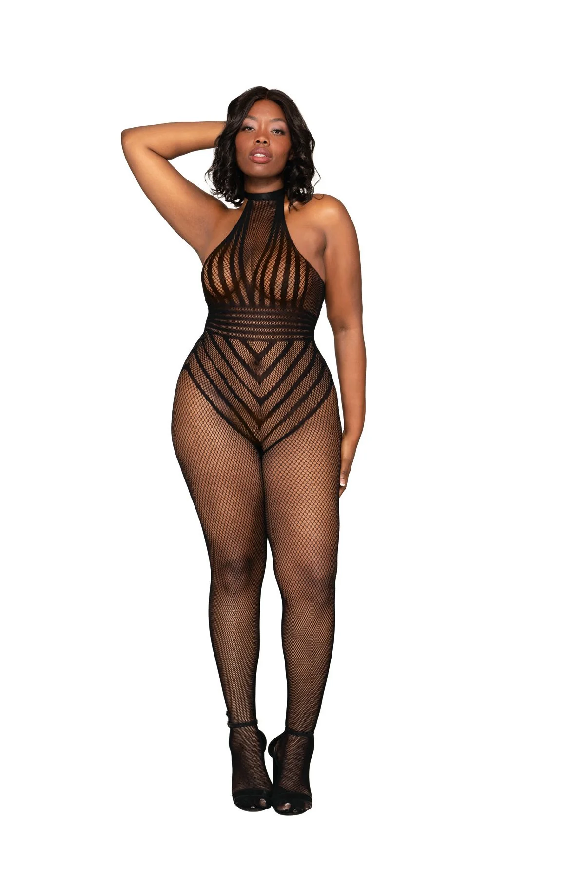 DG0402X Dreamgirl Sexy Lingerie Fishnet Crotchless Bodystockings