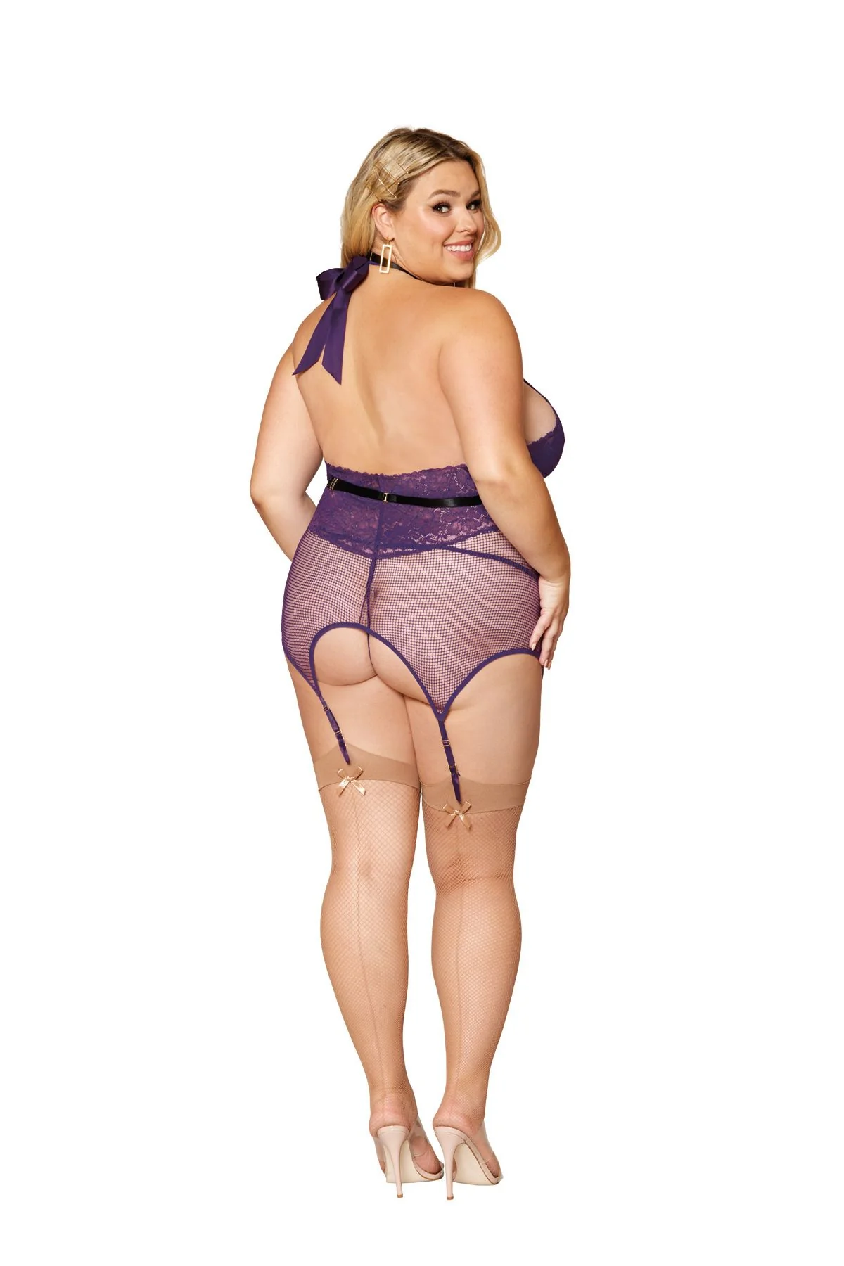DG12923X Dreamgirl Plus Size Sexy Lingerie Sheer Mesh Chemise - Image 2