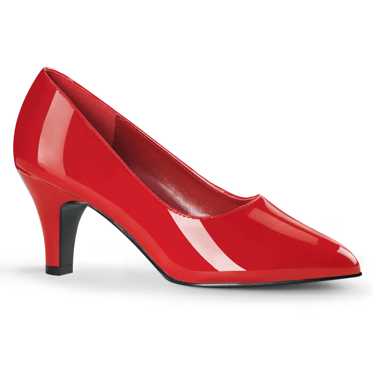 Red 3 Inch Sexy Ladies Heels - Pleaser Pink Label DIVINE-420 - Image 6