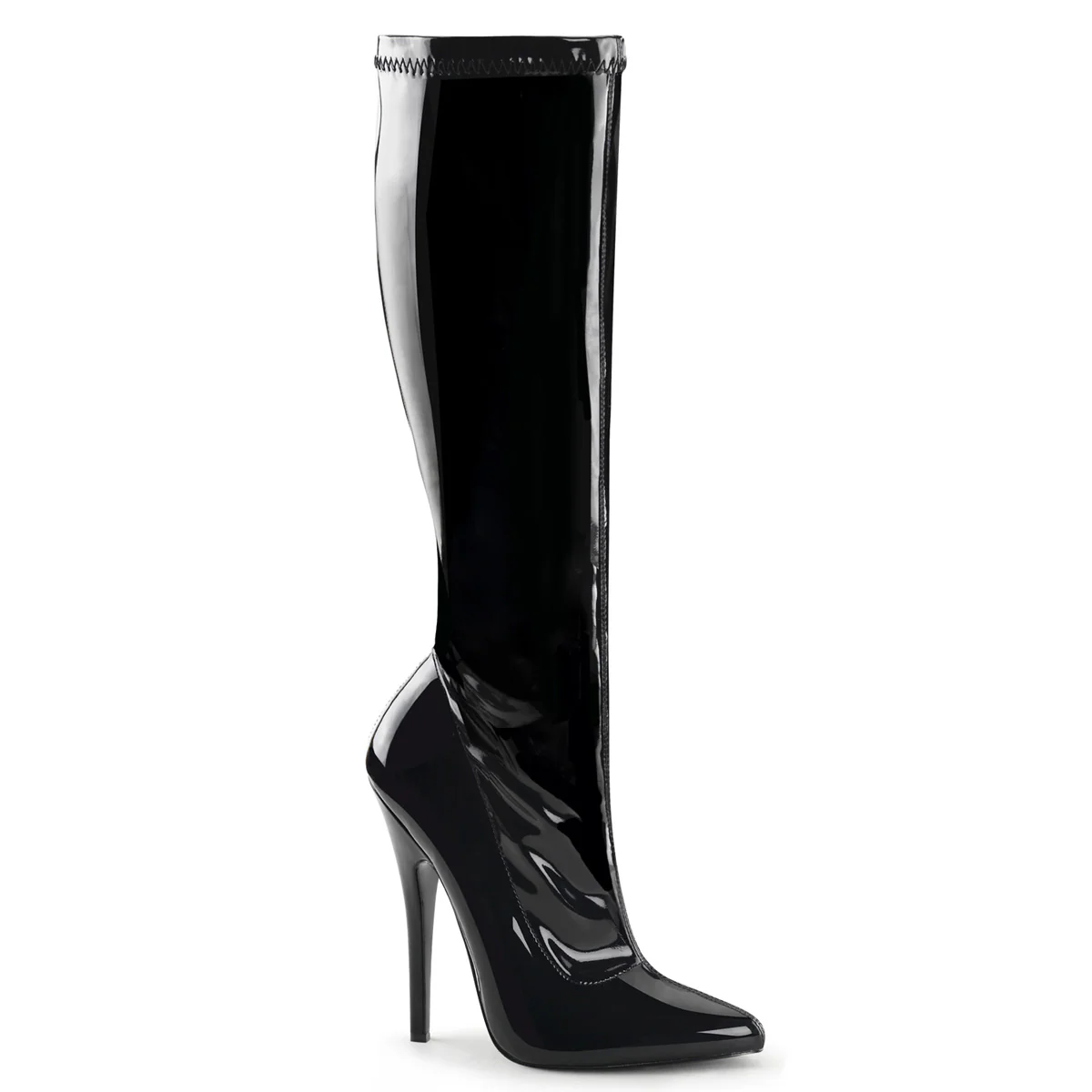 Black Patent 6 Inch Fetish Heels - Devious DOMINA-2000 - Image 6