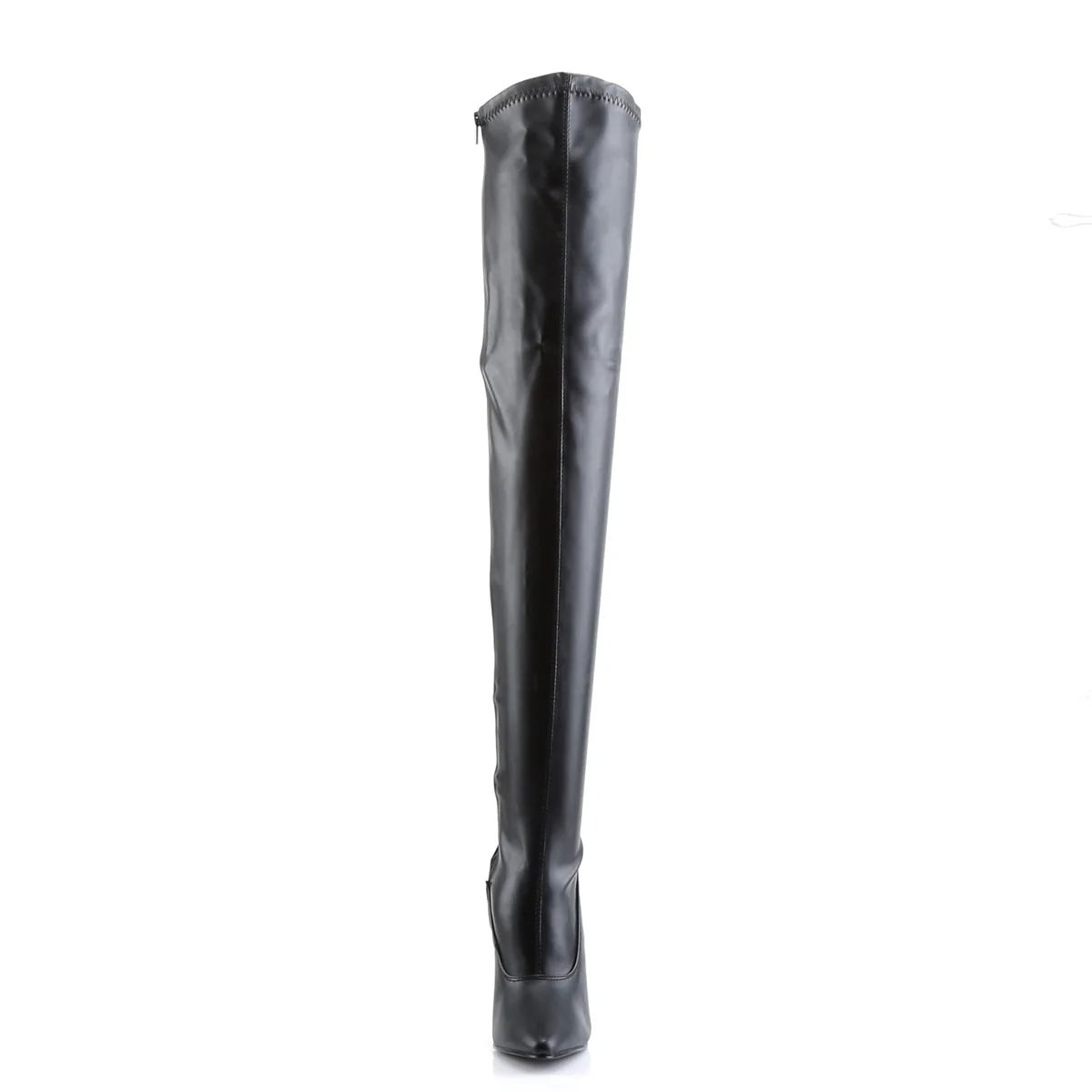 Black PU 6 Inch Fetish Heels - Devious DOMINA-3000 - Image 2