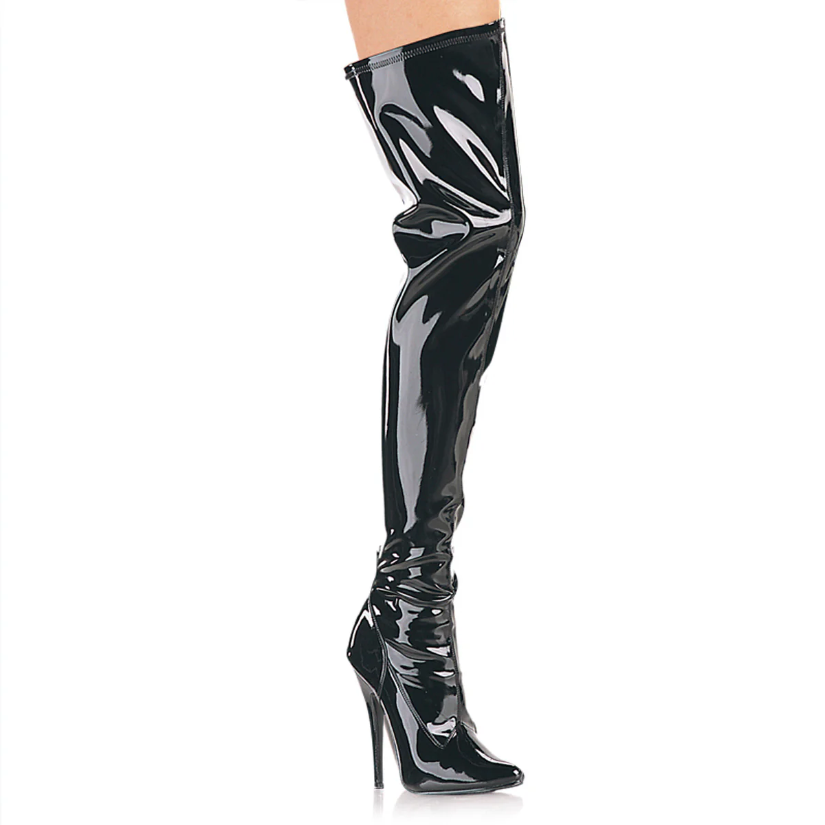 Black Patent 6 Inch Fetish Heels - Devious DOMINA-3000
