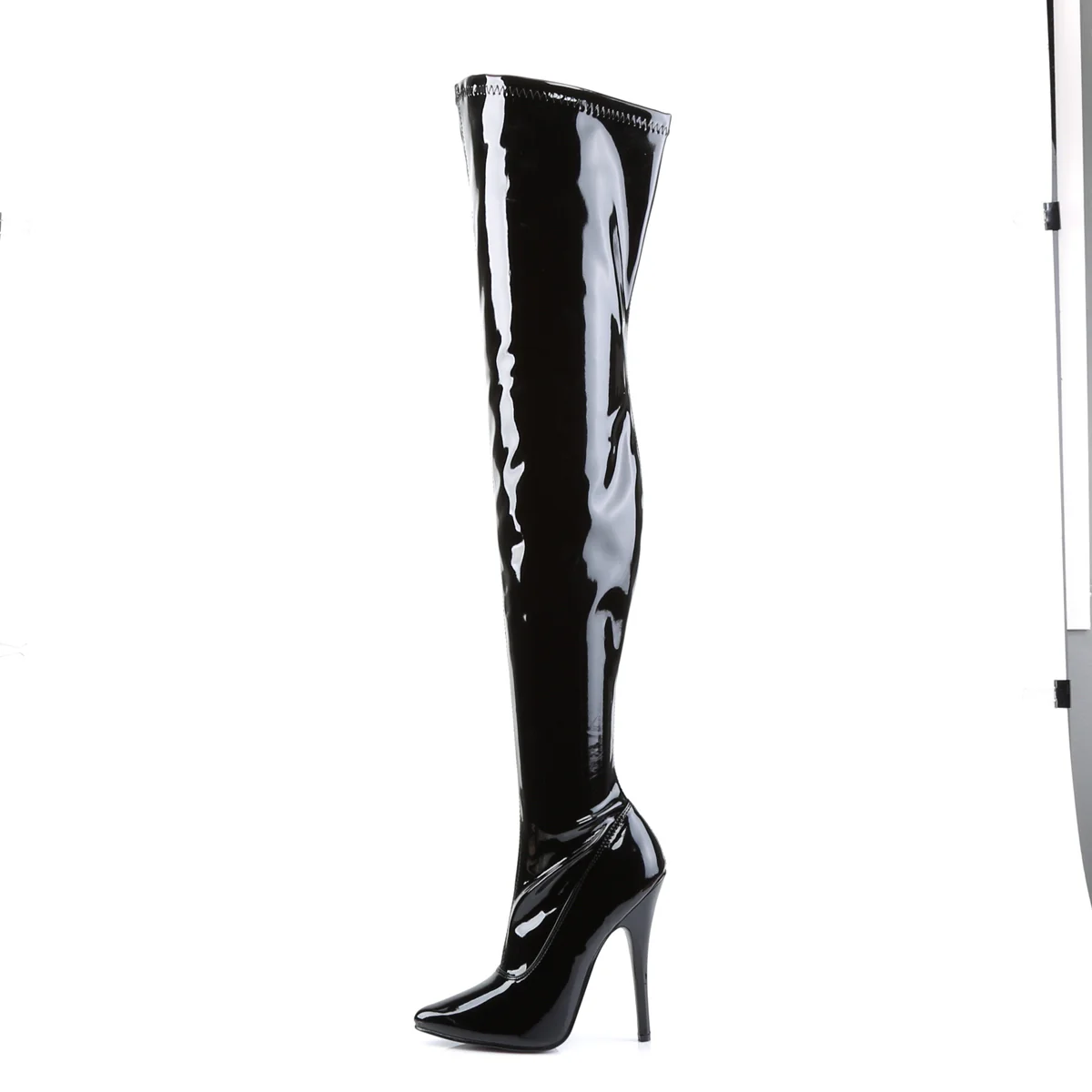 Black Patent 6 Inch Fetish Heels - Devious DOMINA-3000 - Image 3