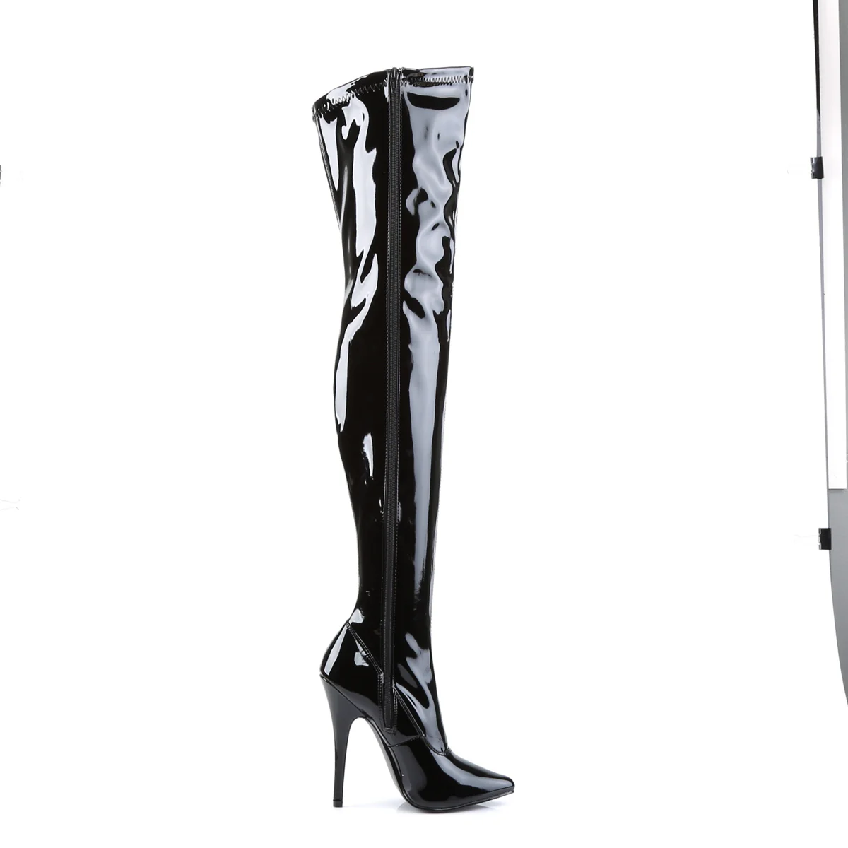 Black Patent 6 Inch Fetish Heels - Devious DOMINA-3000 - Image 5