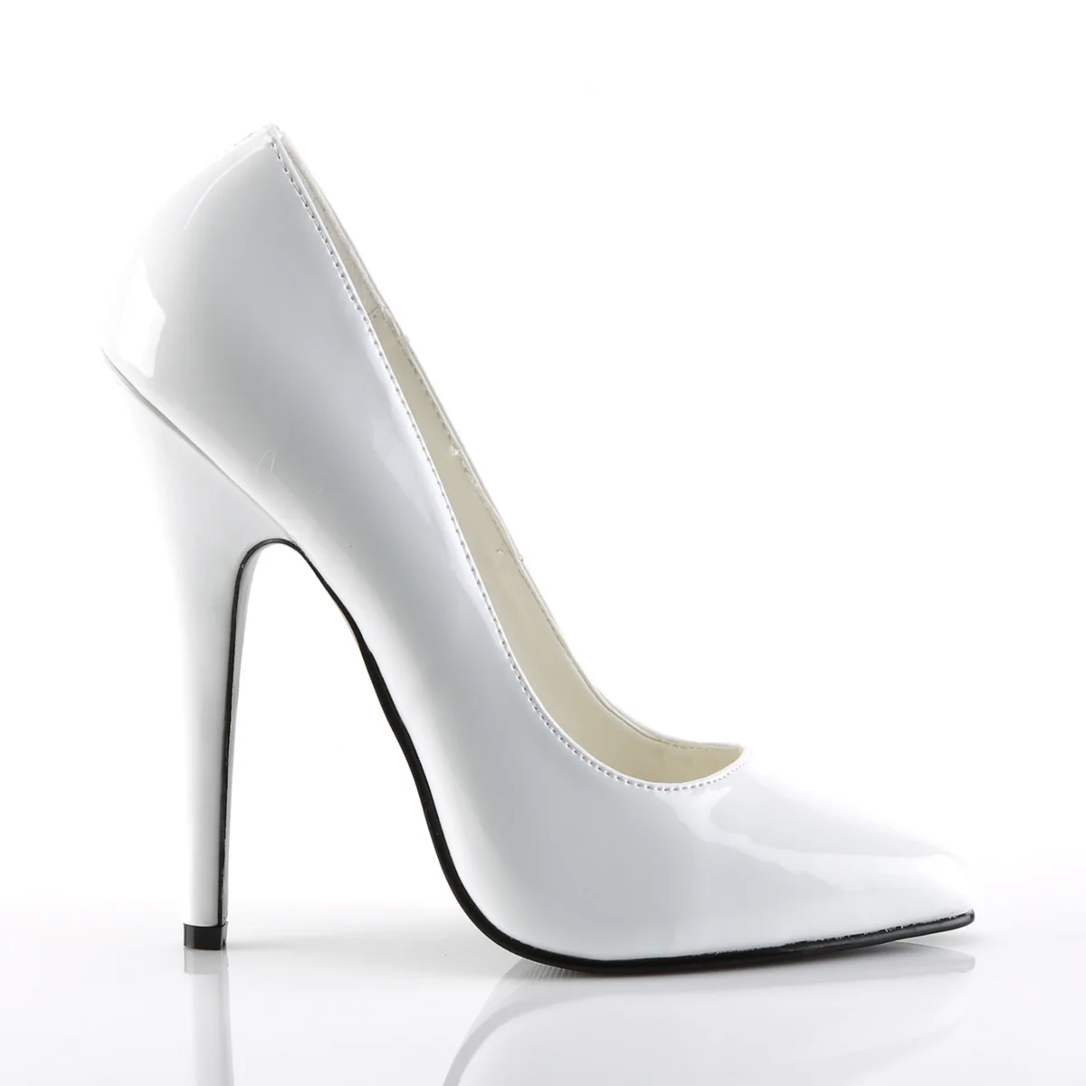 White 6 Inch Fetish Heels - Devious DOMINA-420 - Image 5