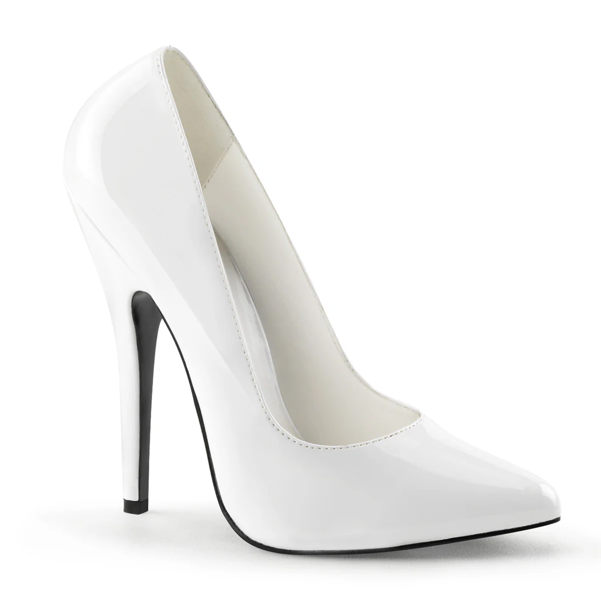 White 6 Inch Fetish Heels - Devious DOMINA-420 - Image 6