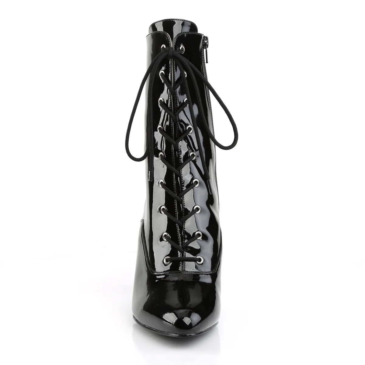 Black 4 Inch Fetish Ankle Boots - Pleaser Pink Label DREAM-1020 - Image 2