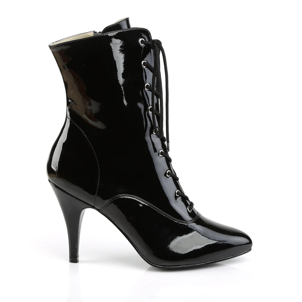 Black 4 Inch Fetish Ankle Boots - Pleaser Pink Label DREAM-1020 - Image 5