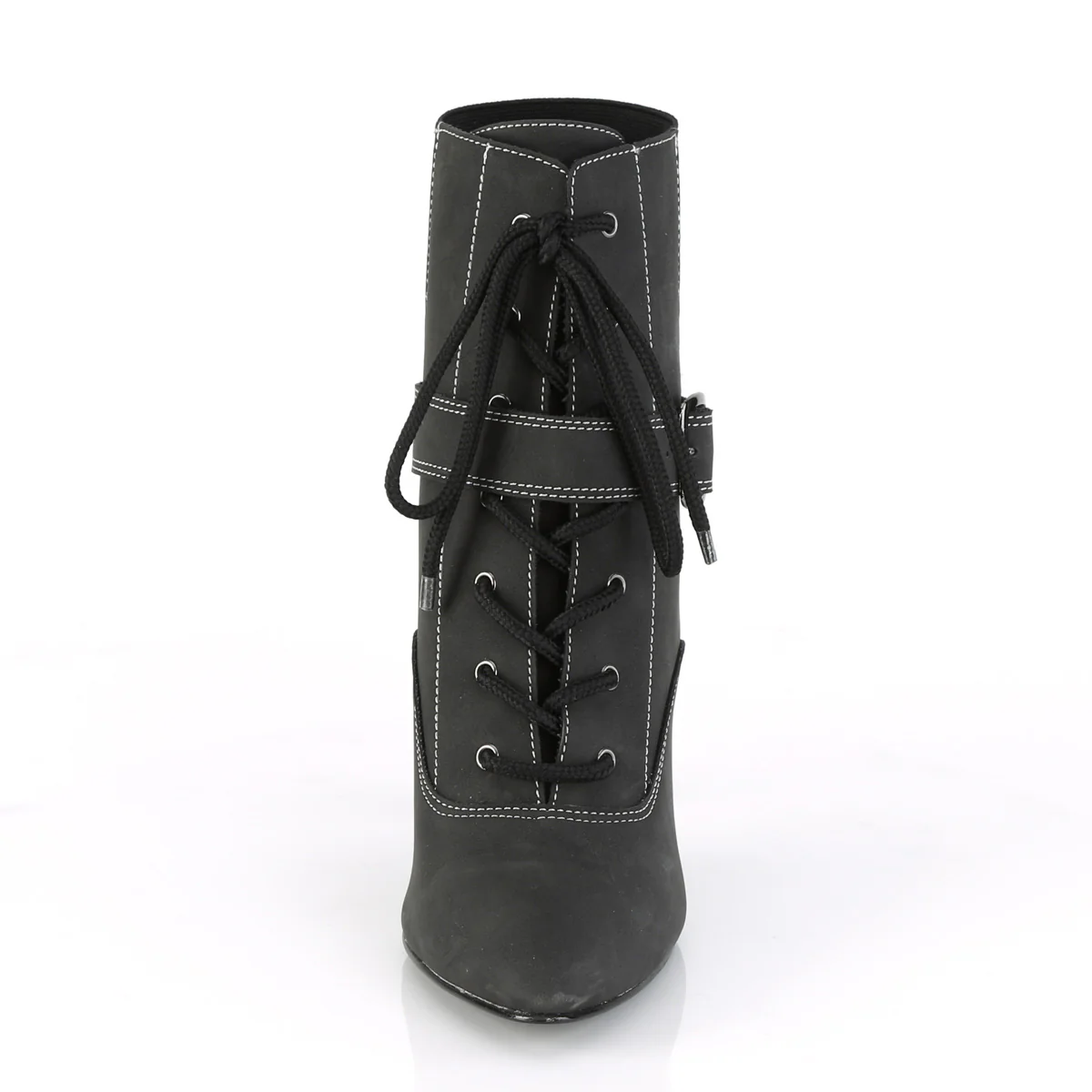 Black 4 Inch Fetish Ankle Boots - Pleaser Pink Label DREAM-1022 - Image 2