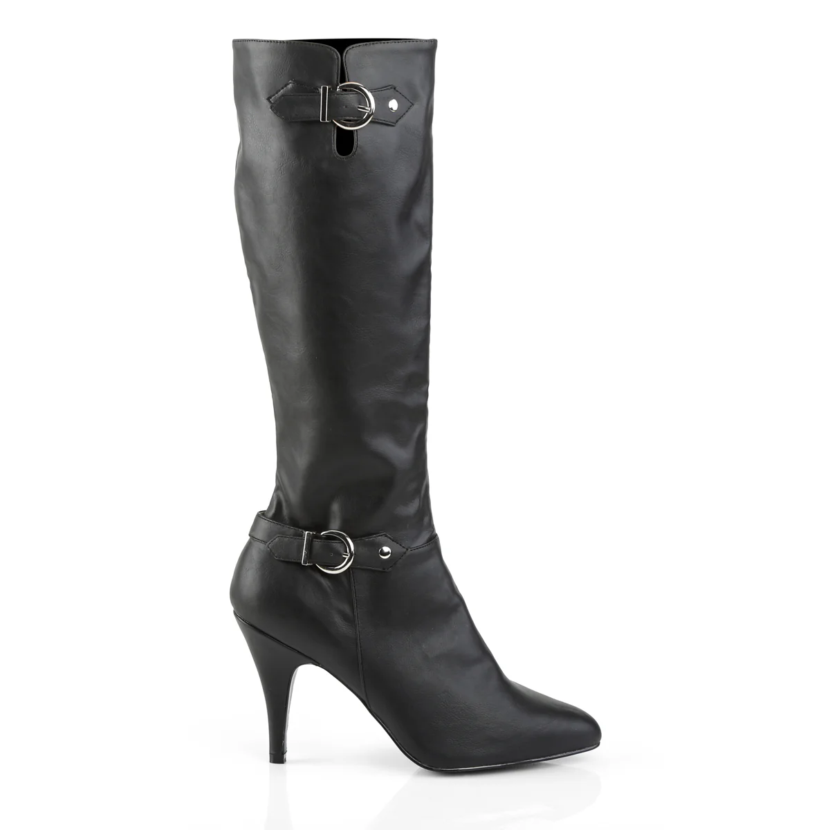 DREAM-2030 Pleaser Large Size Ladies Shoes 4 Inch Heel Black Boots - Image 5