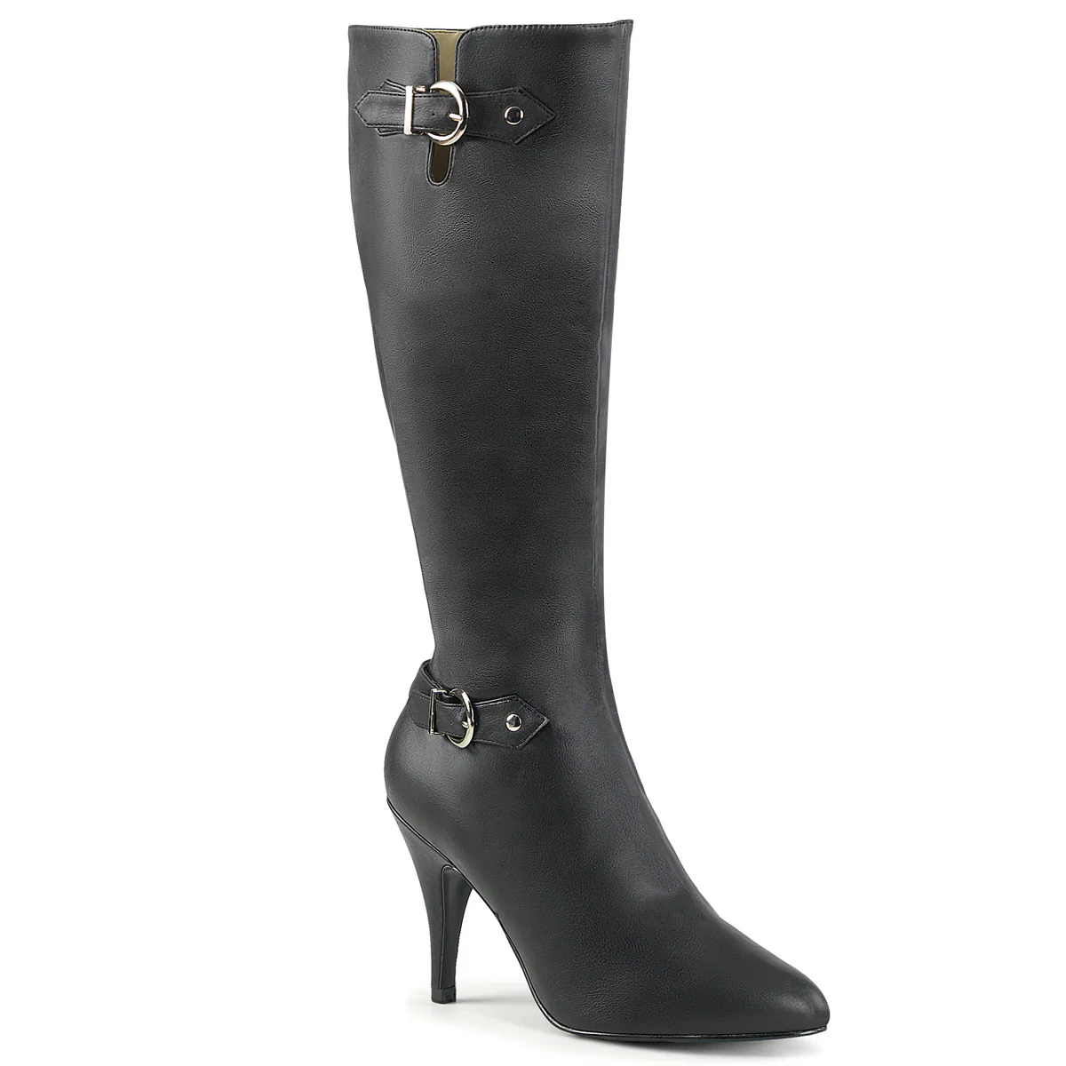 DREAM-2030 Pleaser Large Size Ladies Shoes 4 Inch Heel Black Boots - Image 6