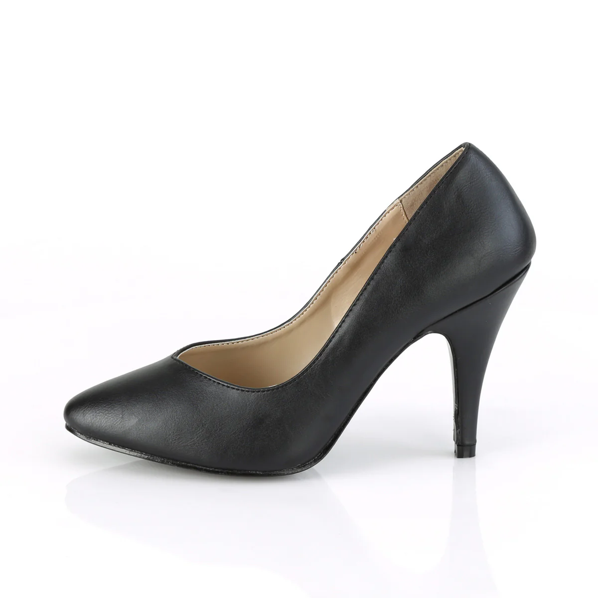 Black 4 Inch Sexy Wide High Heels - Pleaser Pink Label DREAM-420W - Image 3